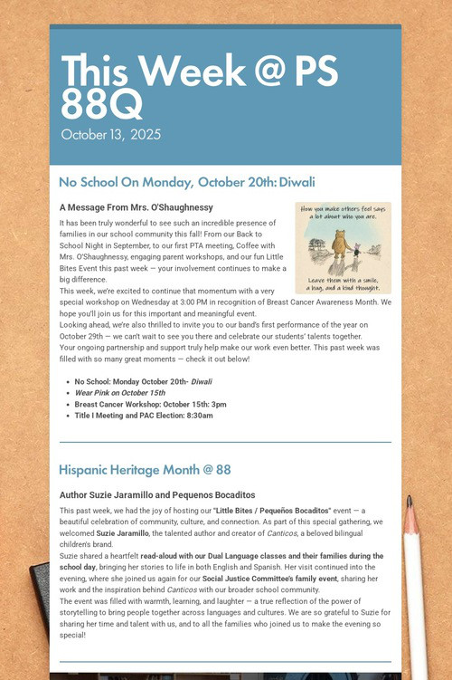 This Week @ PS 88Q