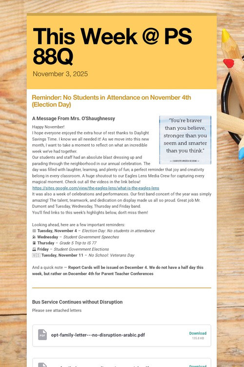 This Week @ PS 88Q