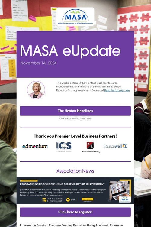 MASA eUpdate