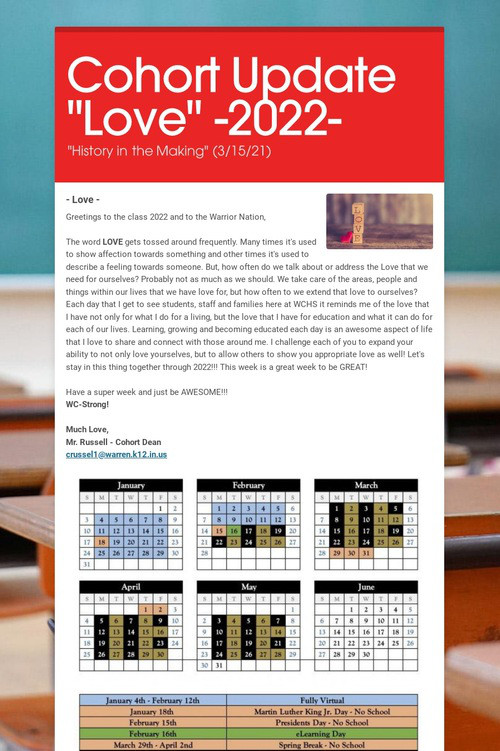 Cohort Update "Love" -2022-