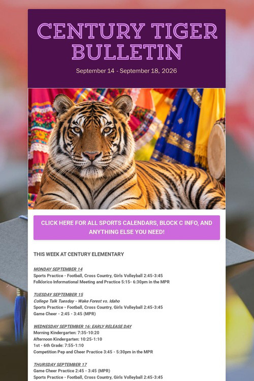 CENTURY TIGER BULLETIN