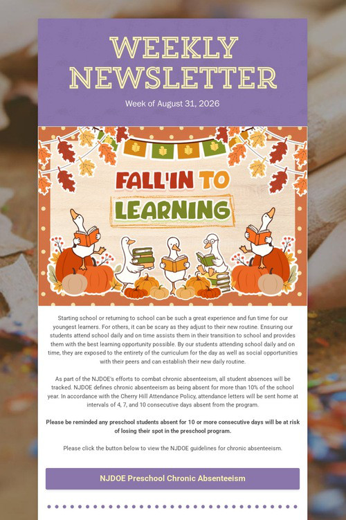 General Newsletter 8/31/26