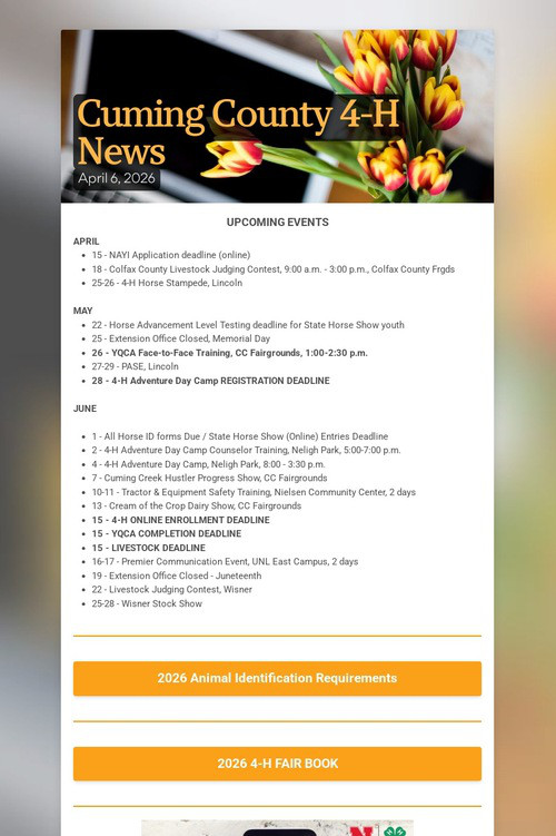 Cuming County 4-H News