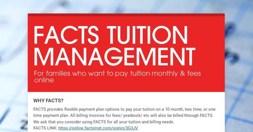 FACTS TUITION MANAGEMENT | Smore Newsletters