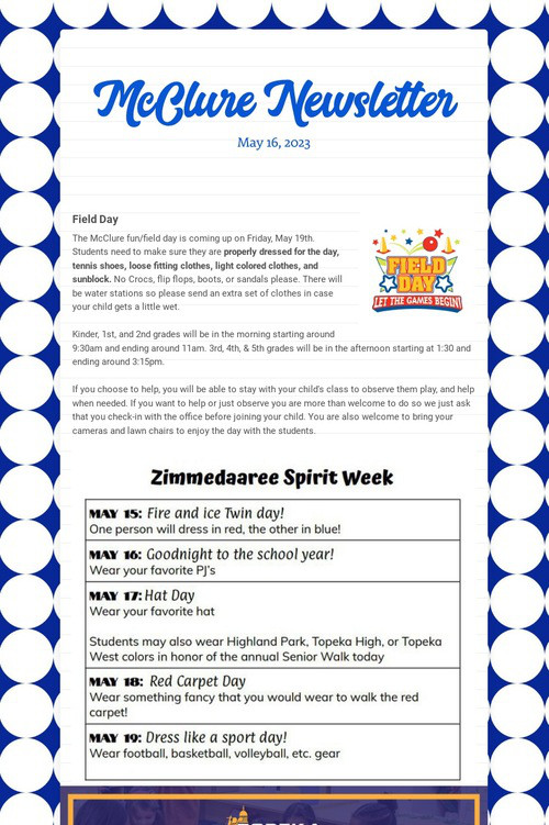 McClure Newsletter