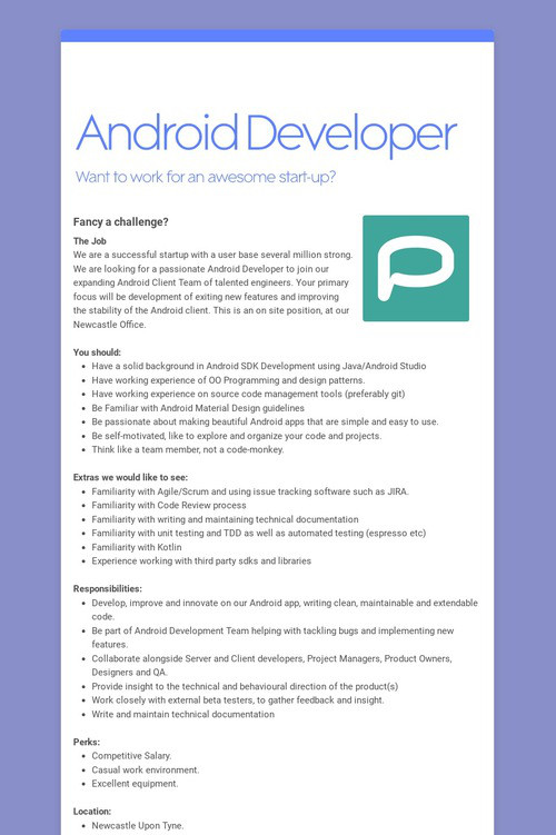 Android Developer