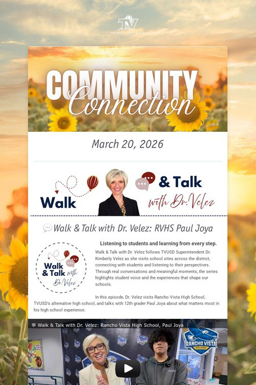 TVUSD COMMUNITY CONNECTION