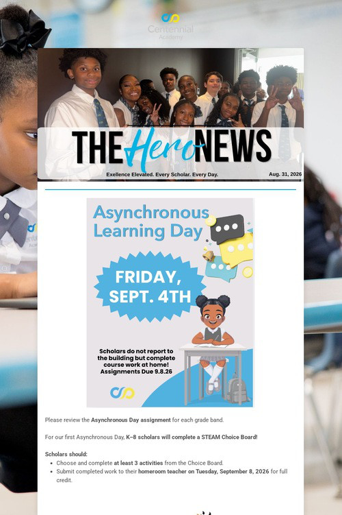 Centennial HERO News Aug. 31, 2026