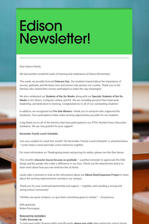 Edison Newsletter!