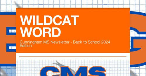 WILDCAT WORD | Smore Newsletters for Education