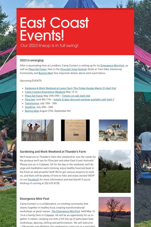 East Coast Events!