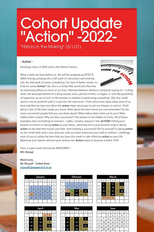 Cohort Update "Action" -2022-