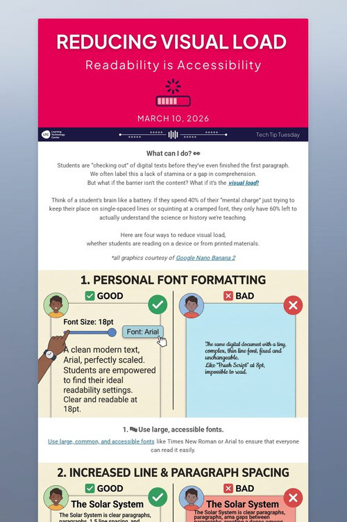 Reducing Visual Load