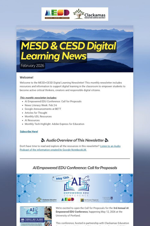 MESD & CESD Digital Learning News