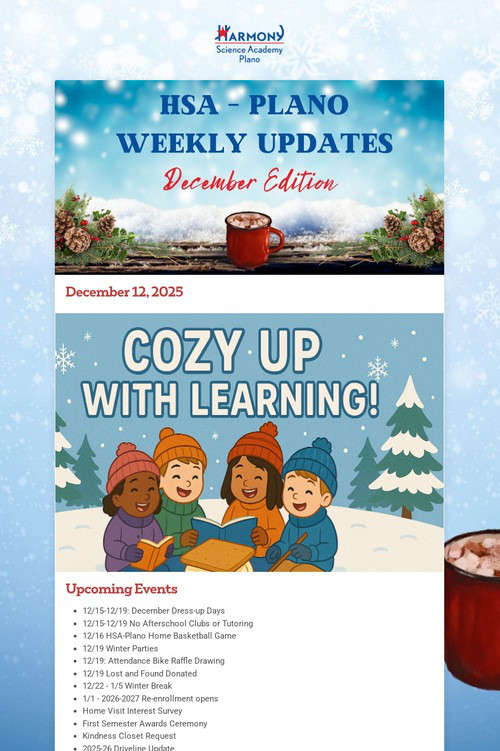 HSA - Plano Weekly Updates