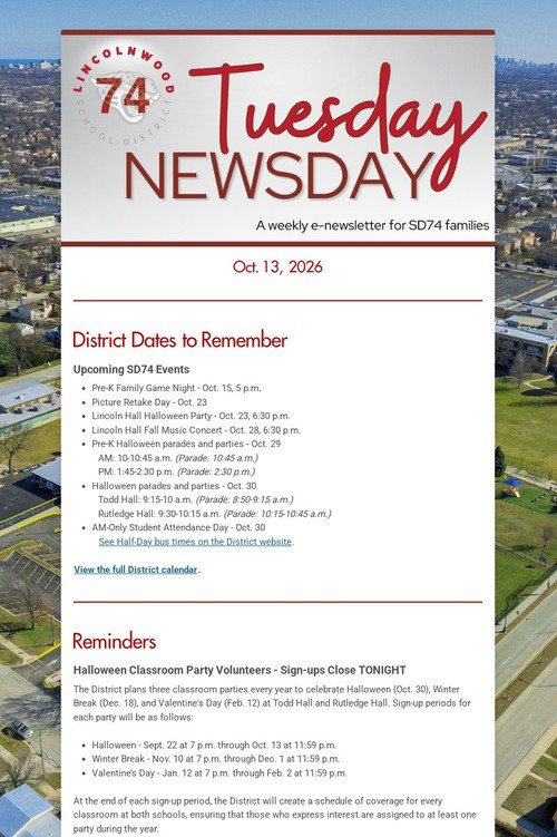 Tuesday Newsday