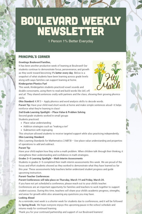 Boulevard Weekly Newsletter