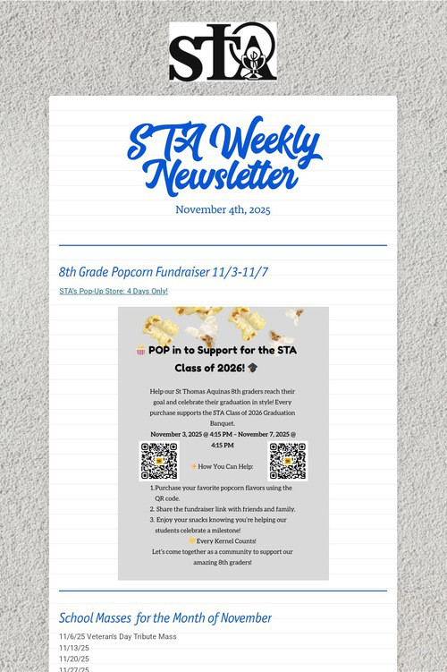 STA Weekly Newsletter