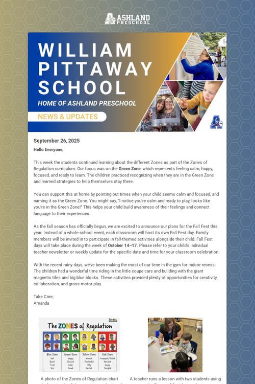 Ashland Preschool Update
