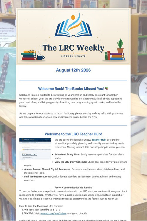 LRC Weekly Update