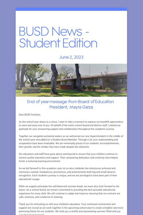BUSD News - Student Edition