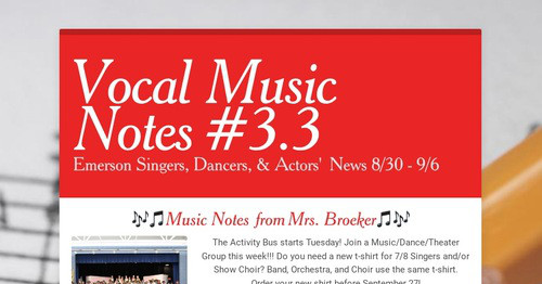 Vocal Music Notes #3.3