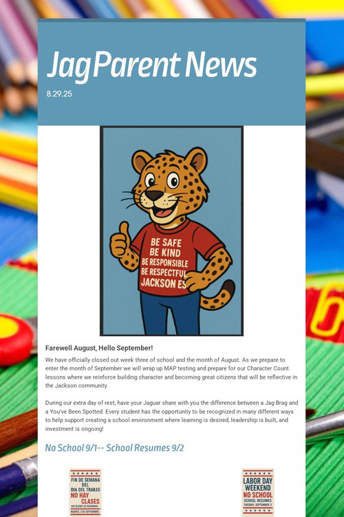 Jag Parent News