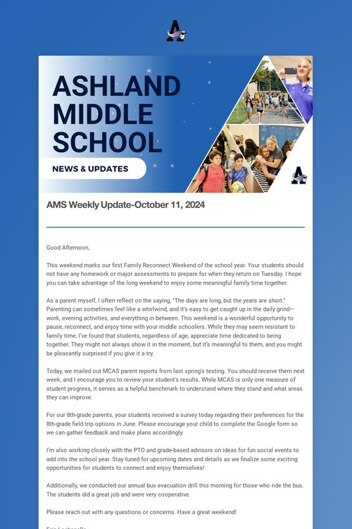 AMS Weekly Update