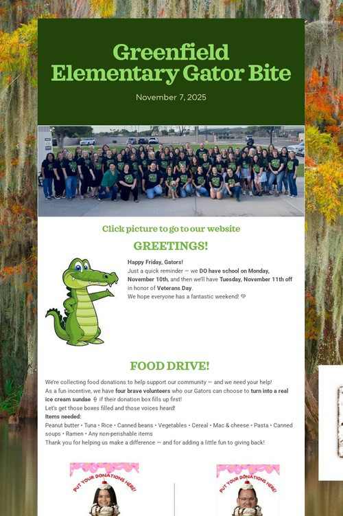 Greenfield Elementary Gator Bite