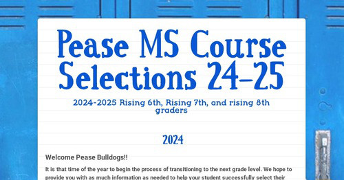 Pease MS Course Selections 24-25