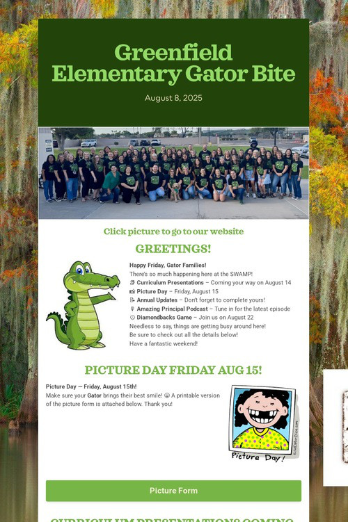 Greenfield Elementary Gator Bite