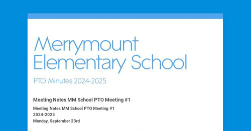 Merrymount Elementary School