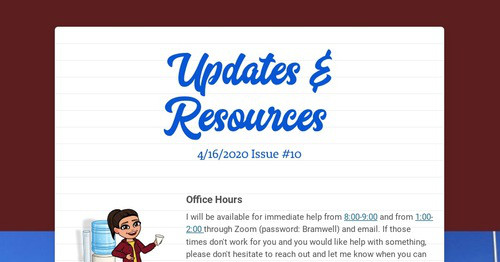 Updates & Resources | Smore Newsletters