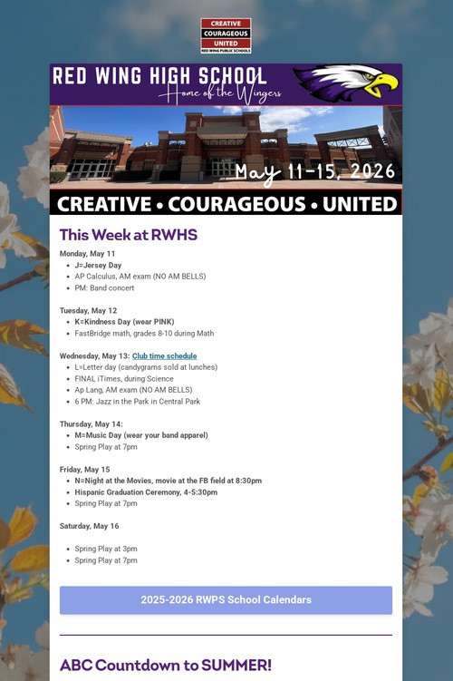 RWHS Student Newsletter