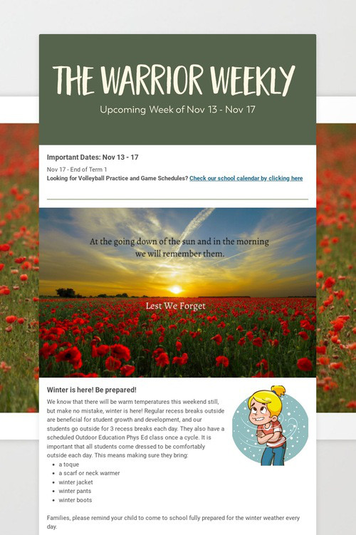The Warrior Weekly