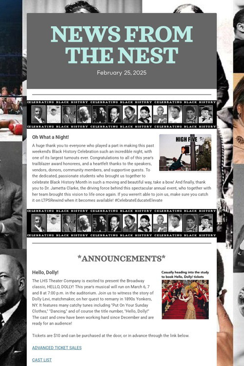 NEWS FROM THE NEST