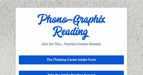 Phono-Graphix Reading | Smore Newsletters