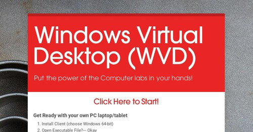 Windows Virtual Desktop (WVD) | Smore Newsletters for Education