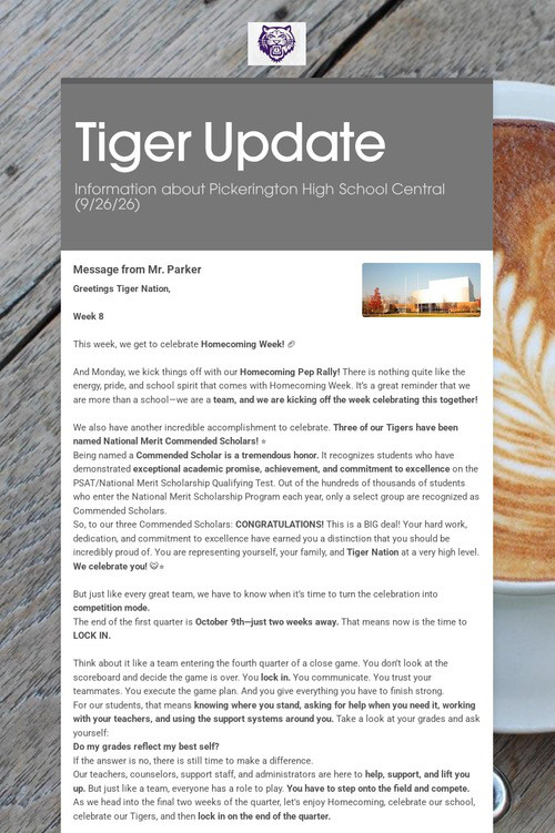 Tiger Update