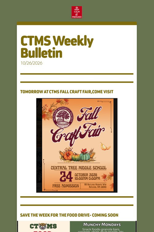 CTMS Weekly Bulletin