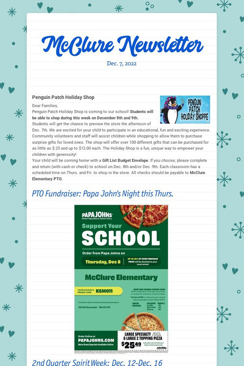 McClure Newsletter
