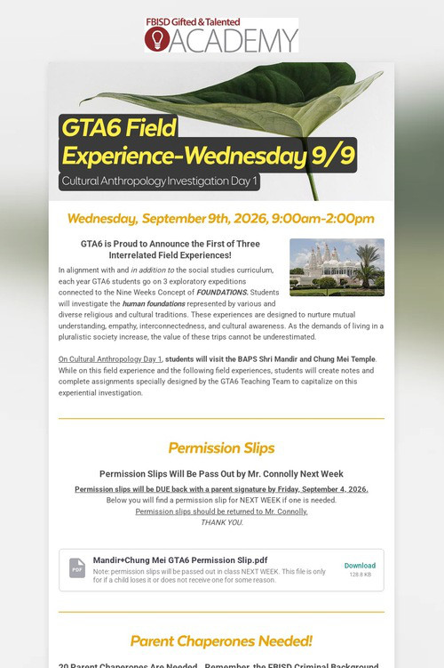 GTA6 Field Experience-Wednesday 9/9