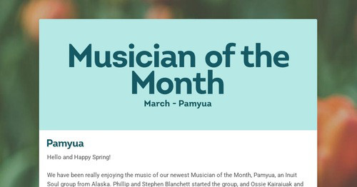 Musician of the Month