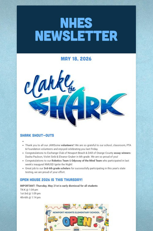 NHES Newsletter