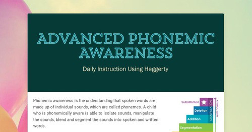 Advanced Phonemic Awareness