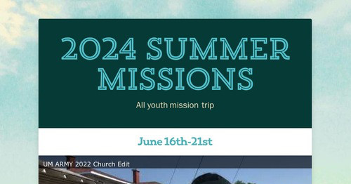 2024 Summer Missions