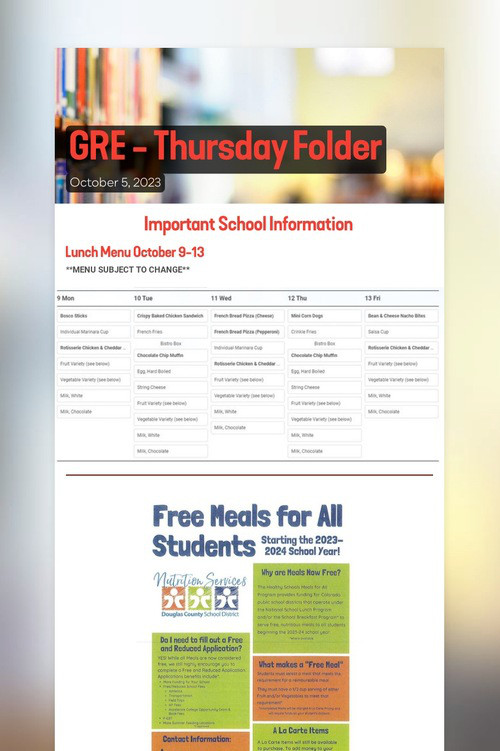 GRE - Thursday Folder