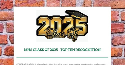 Class of 2025 - Top Ten Recognition
