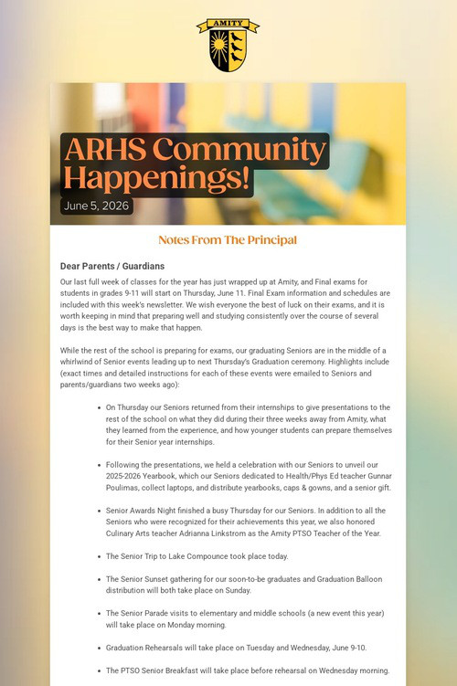 ARHS Community Happenings!