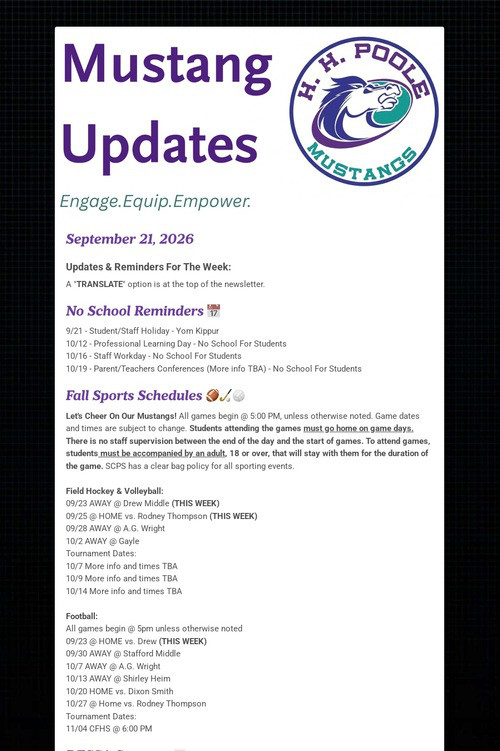 Mustang Updates